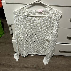 COPY - Pink lily sweater swimsuit coverup size medium NWOT